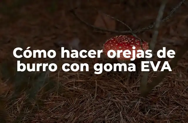 Cómo Hacer Orejas de Burro con Goma Eva