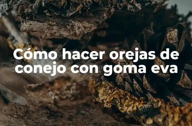 Cómo Hacer Orejas de Conejo con Goma Eva