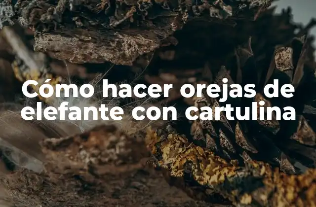 Cómo Hacer Orejas de Elefante con Cartulina