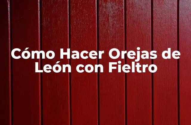 Cómo Hacer Orejas de León con Fieltro