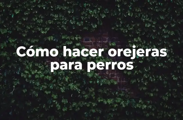 Cómo Hacer Orejeras para Perros