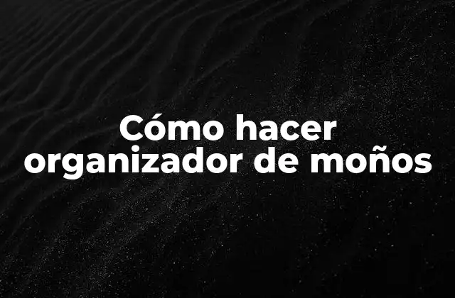 Cómo Hacer Organizador de Moños
