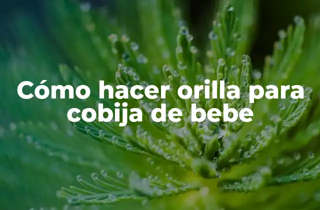 Cómo Hacer Orilla para Cobija de Bebe