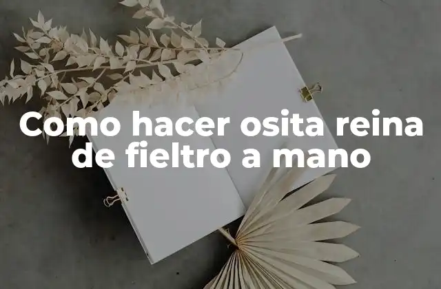 Como Hacer Osita Reina de Fieltro a Mano
