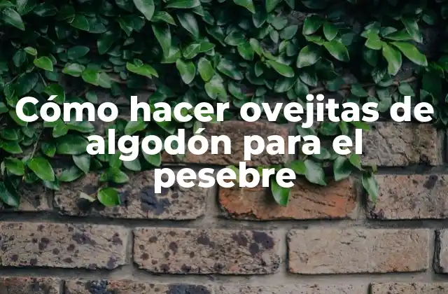 Cómo Hacer Ovejitas de Algodón para el Pesebre