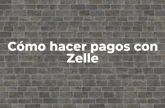 Cómo Hacer Pagos con Zelle