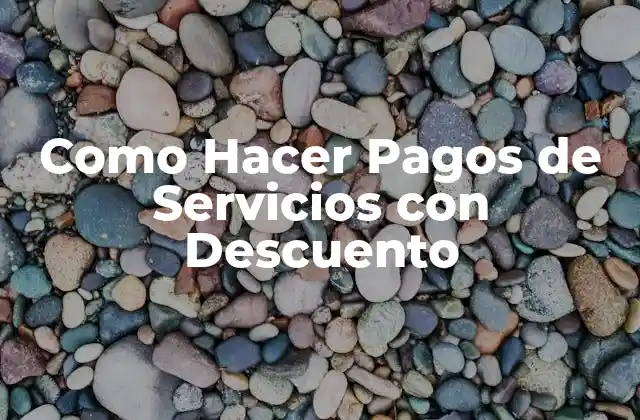 Como Hacer Pagos de Servicios con Descuento
