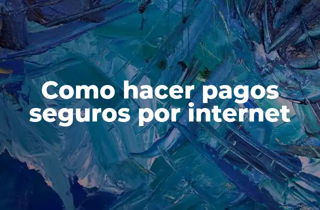 Como Hacer Pagos Seguros por Internet