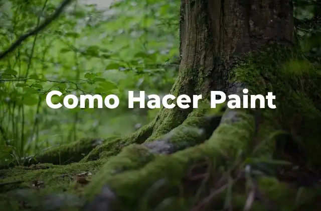 Como Hacer Paint