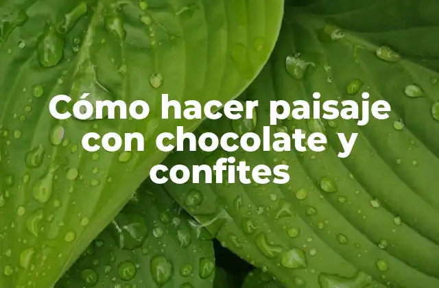 Cómo hacer paisaje con chocolate y confites