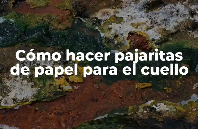 Cómo Hacer Pajaritas de Papel para el Cuello