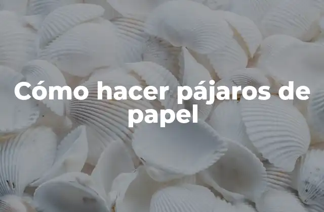 Cómo Hacer Pájaros de Papel