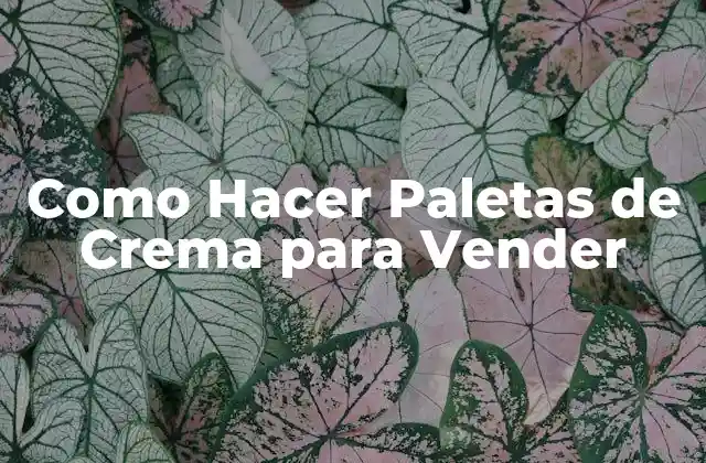 Como Hacer Paletas de Crema para Vender