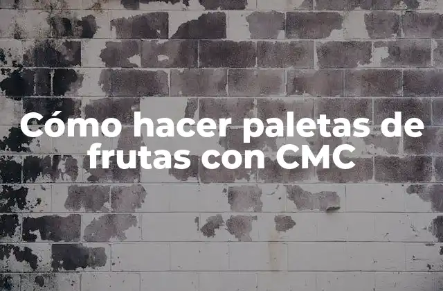 Cómo Hacer Paletas de Frutas con Cmc