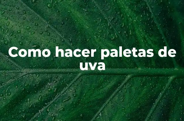 Como Hacer Paletas de Uva