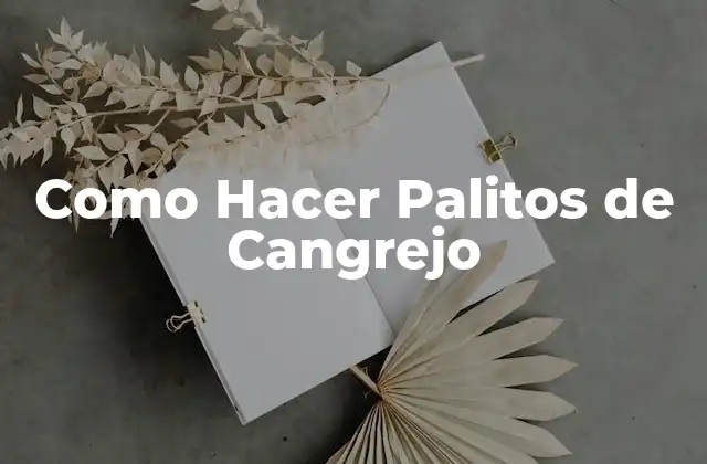 Como Hacer Palitos de Cangrejo 2 ¿Qué son los palitos de cangrejo?
