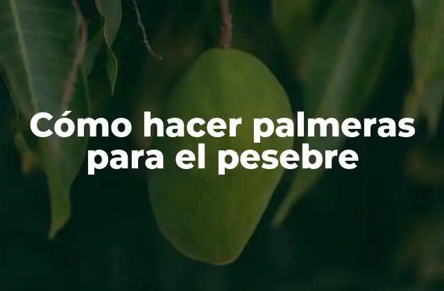 Cómo Hacer Palmeras para el Pesebre