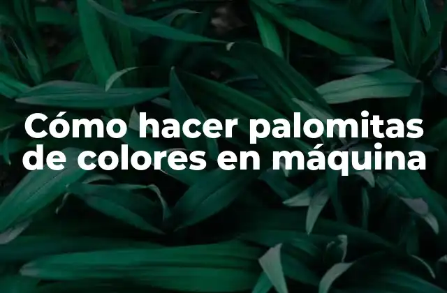 Cómo Hacer Palomitas de Colores en Máquina