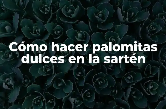 Cómo Hacer Palomitas Dulces en la Sartén