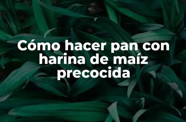 Cómo Hacer Pan con Harina de Maíz Precocida