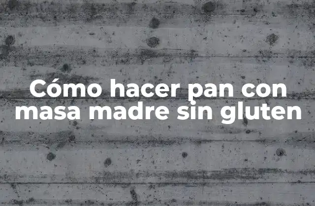 Cómo Hacer Pan con Masa Madre sin Gluten