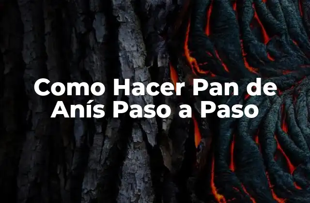 Como Hacer Pan de Anís Paso a Paso