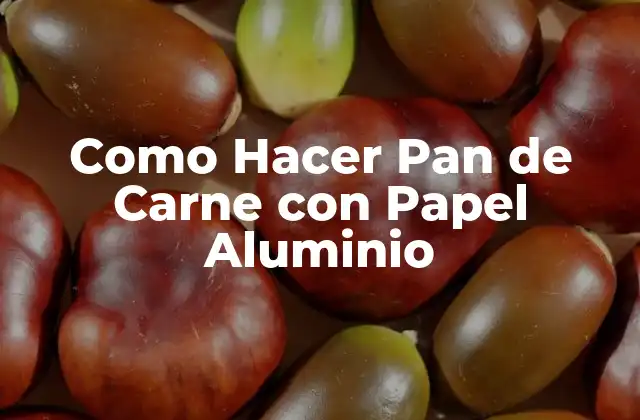 ¿Qué es el Pan de Carne con Papel Aluminio?