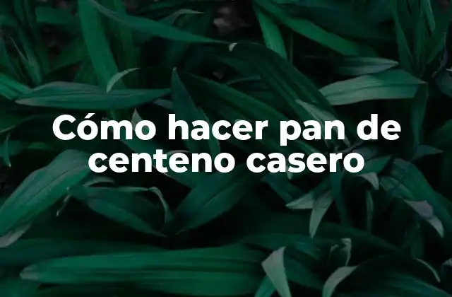 Cómo Hacer Pan de Centeno Casero