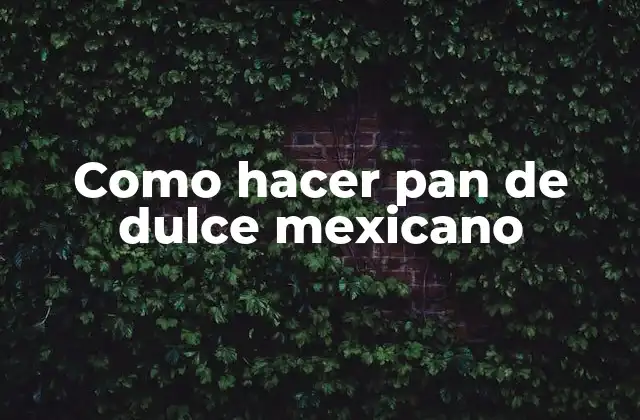 Como Hacer Pan de Dulce Mexicano 2 ¿Qué es el pan de dulce mexicano?