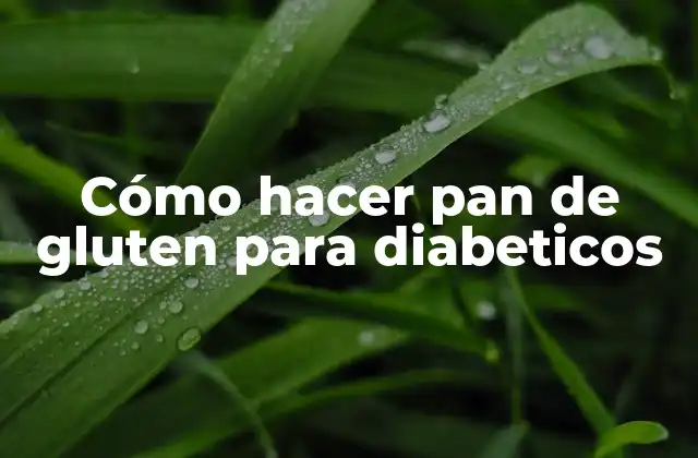 Cómo Hacer Pan de Gluten para Diabeticos