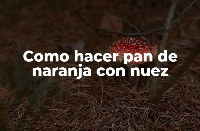 Pan de naranja con nuez: qué es y para qué sirve