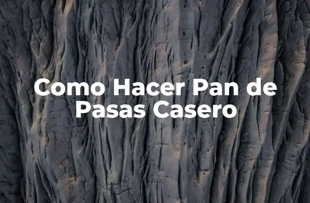 Como Hacer Pan de Pasas Casero