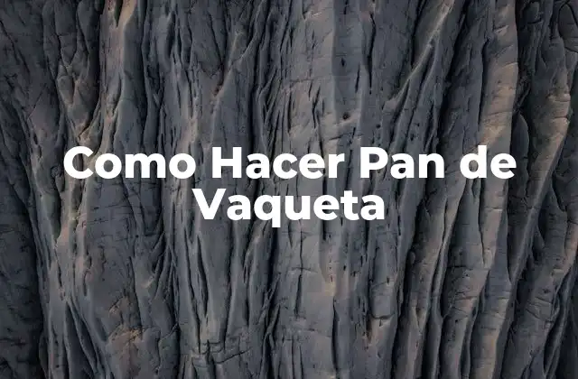 ¿Qué es el Pan de Vaqueta y Para Qué Sirve?