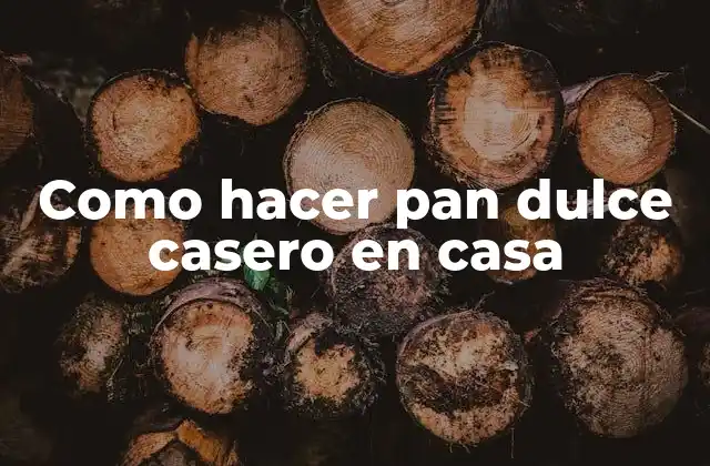 Como Hacer Pan Dulce Casero en Casa
