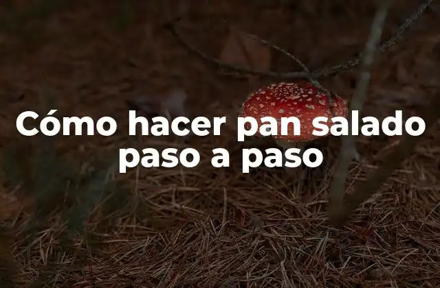 Cómo Hacer Pan Salado Paso a Paso