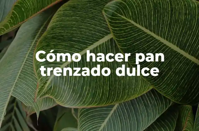Cómo hacer pan trenzado dulce