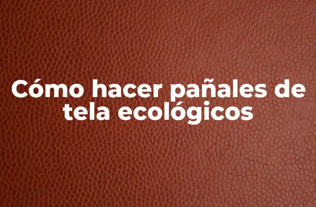 Cómo Hacer Pañales de Tela Ecológicos