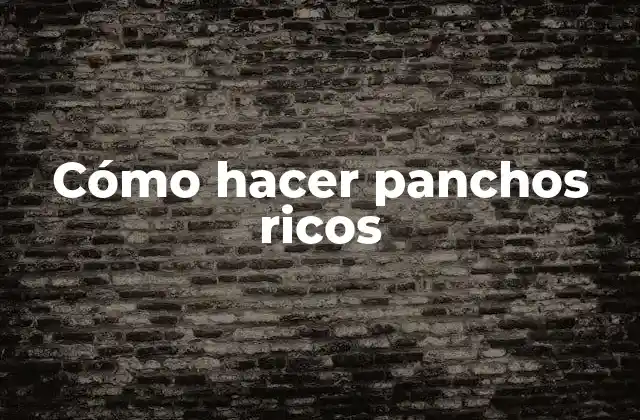 ¿Qué son los panchos ricos?