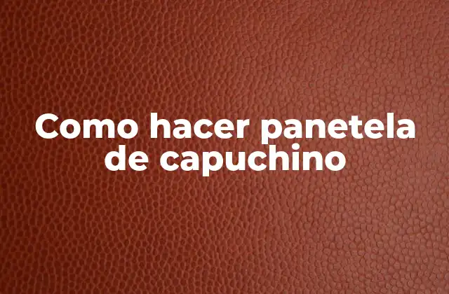 Como Hacer Panetela de Capuchino