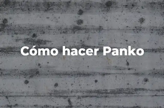 ¿Qué es Panko?