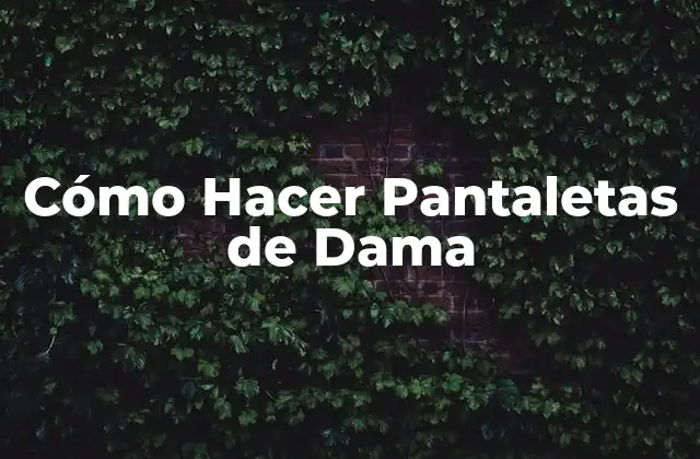 Cómo Hacer Pantaletas de Dama 2 ¿Qué Son las Pantaletas de Dama y Para Qué Sirven?