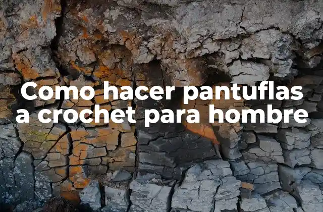 Como Hacer Pantuflas a Crochet para Hombre