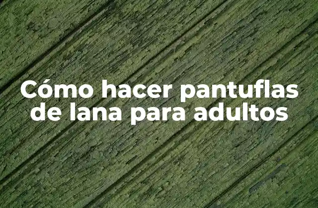 Cómo Hacer Pantuflas de Lana para Adultos