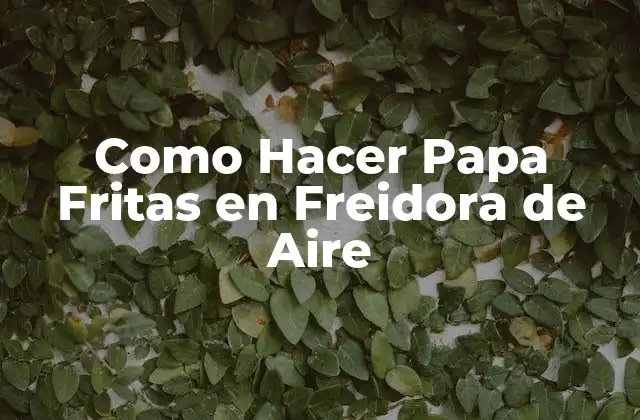 Como Hacer Papa Fritas en Freidora de Aire