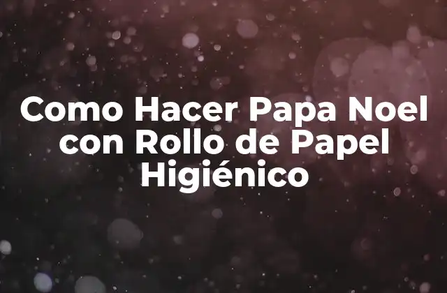 ¿Qué es un Papa Noel con Rollo de Papel Higiénico?
