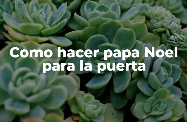 Como Hacer Papa Noel para la Puerta