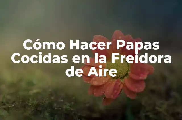 Cómo Hacer Papas Cocidas en la Freidora de Aire