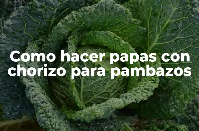 Como Hacer Papas con Chorizo para Pambazos