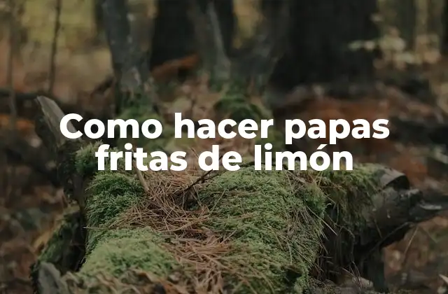 Como Hacer Papas Fritas de Limón