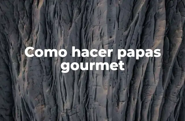 Definición de papas gourmet y su importancia en la cocina
